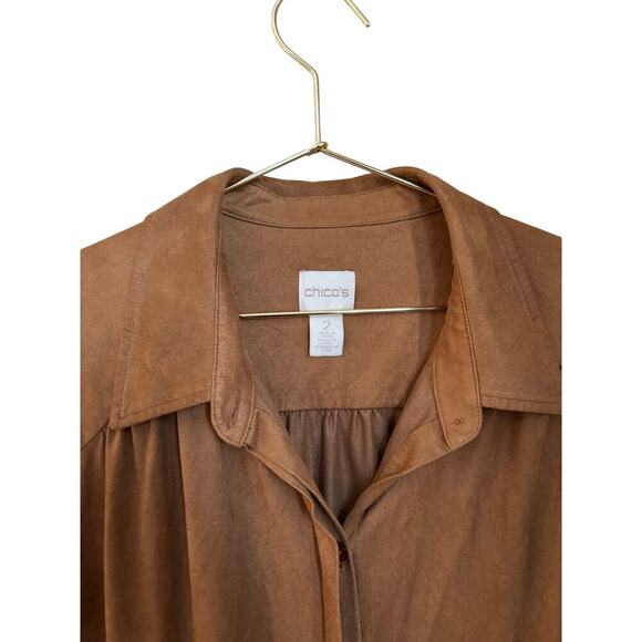 Chicos Woman’s button down shirt size 2 - Picture 2 of 7